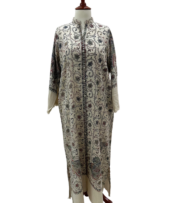Yashfa - Hand embroidered pashmina kaftan