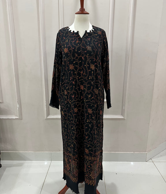 Khansa - Hand embroidered pashmina kaftan